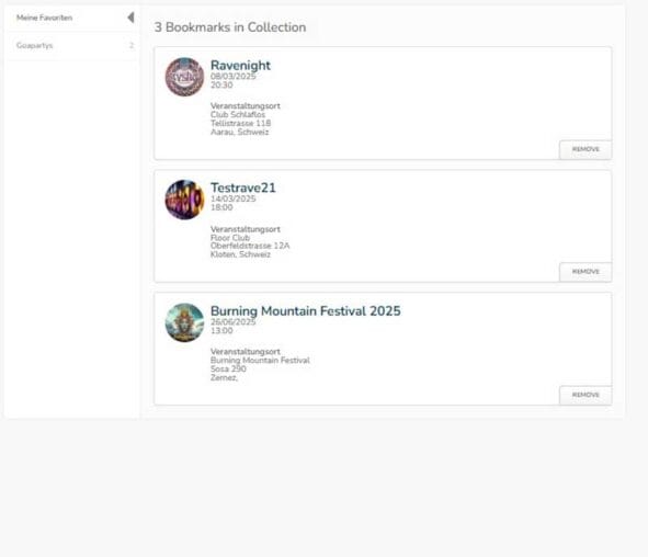 Favoriten Events